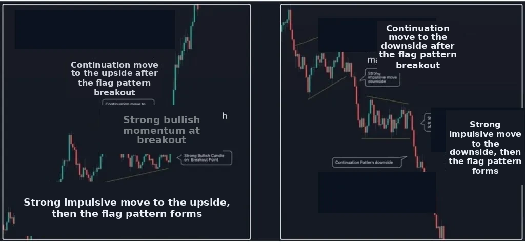 Example of a continuation flag pattern